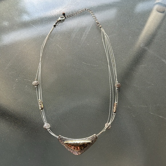 Unique Two Tone Necklace - Picture 4 of 9